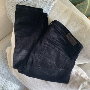 AG “the legging” velvet skinny jeans